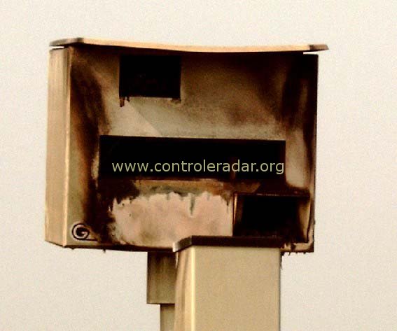 the gatso speed
radar camera is burnt down