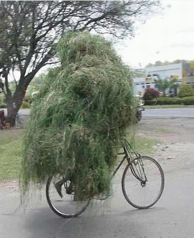 camouflage en vélo