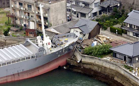 bateau naufrage au japon