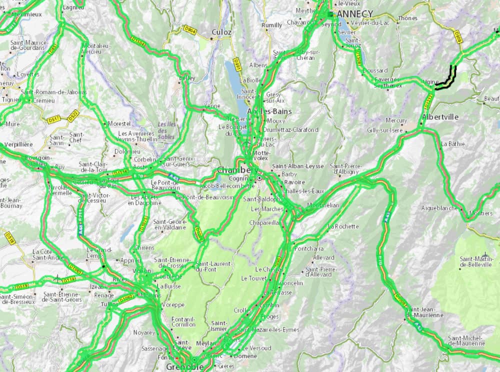 Conditions de circulation dans les Alpes