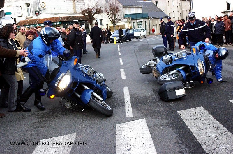accident lors d'une démonstration de motards de la gendarmerie