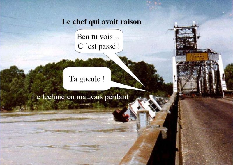 pas de blessés accident bateau barge pont