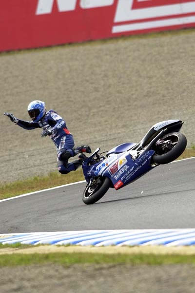 chute en moto