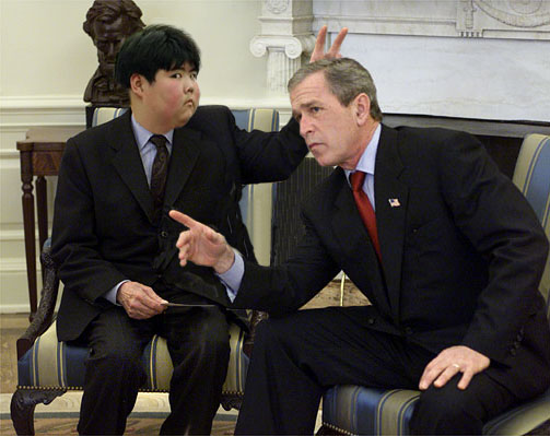 bush avec le terroriste chinois