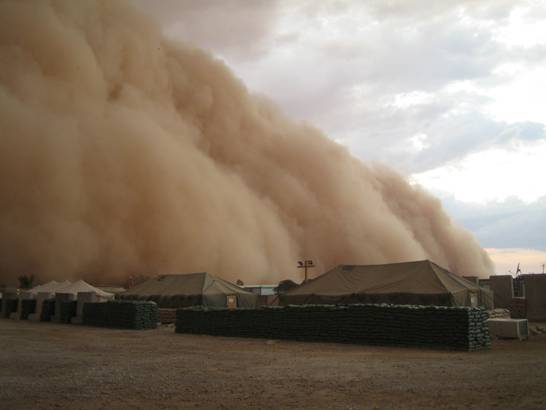 tempete de sable en irak, invasion du sable