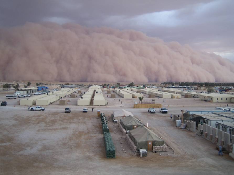 tempete de sable en irak, vent violent